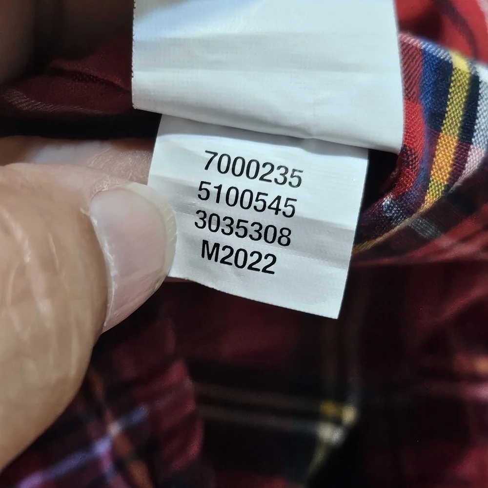 Children's Place Red Plaid Button Down shirt Size S (5/6)